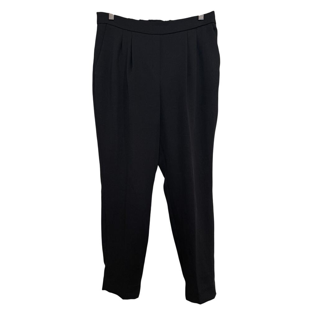 Babaton Aritzie Black Cohen Pleated Front Pant Pull On Office Trouser Women 10